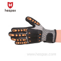 Hespax Anti-vibration Nitrile TPR Heavy Duty Work Gloves